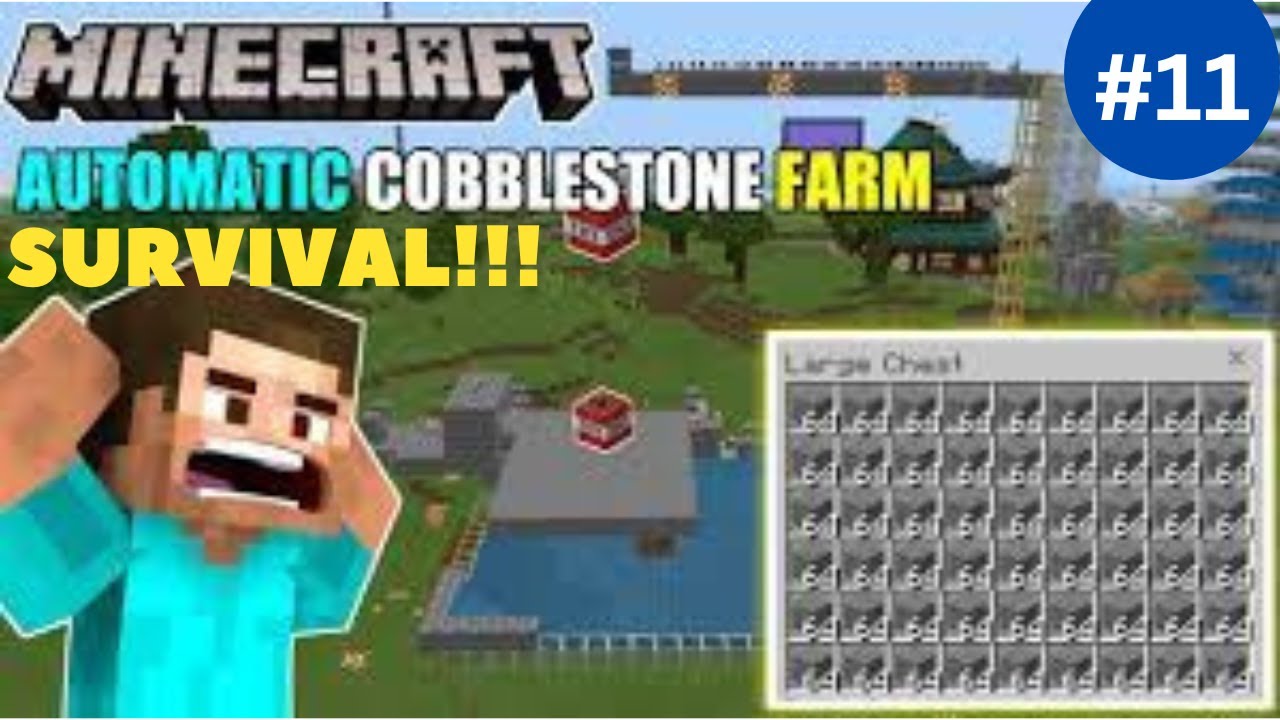 [1.20] I MADE ULTIMATE !!! cobblestone farm IN SURVIVAL!!! - YouTube