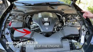 2018-2024 Maserati Ghibli Air Filter Change (Engine + Cabin)