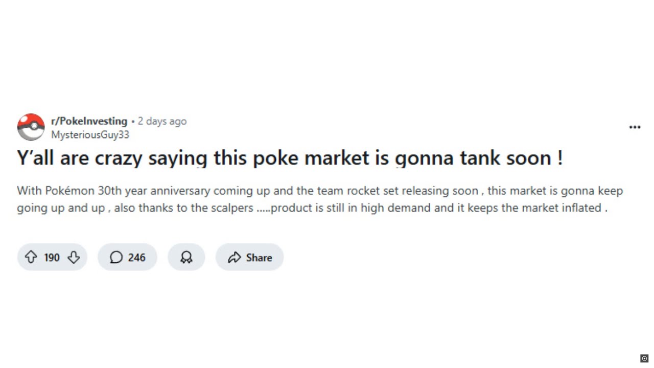 When Will The Pokemon Market Crash?