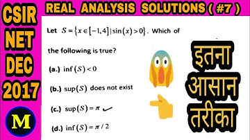 CSIR NET DECEMBER 2017 REAL ANALYSIS SOLUTION PART B