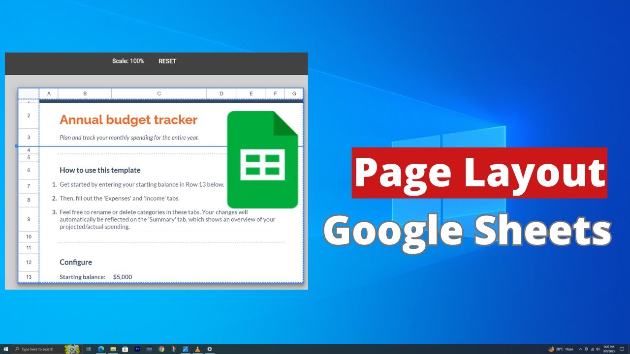 How to See the Page Layout in Google Sheets - YouTube