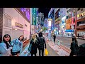Tokyo shibuya harajuku night walk japan  4kr