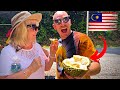 Mom finally tries DURIAN (stinkiest fruit in the world) in Malaysia 🇲🇾