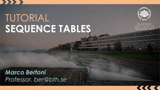 SIMIO Sequence Tables