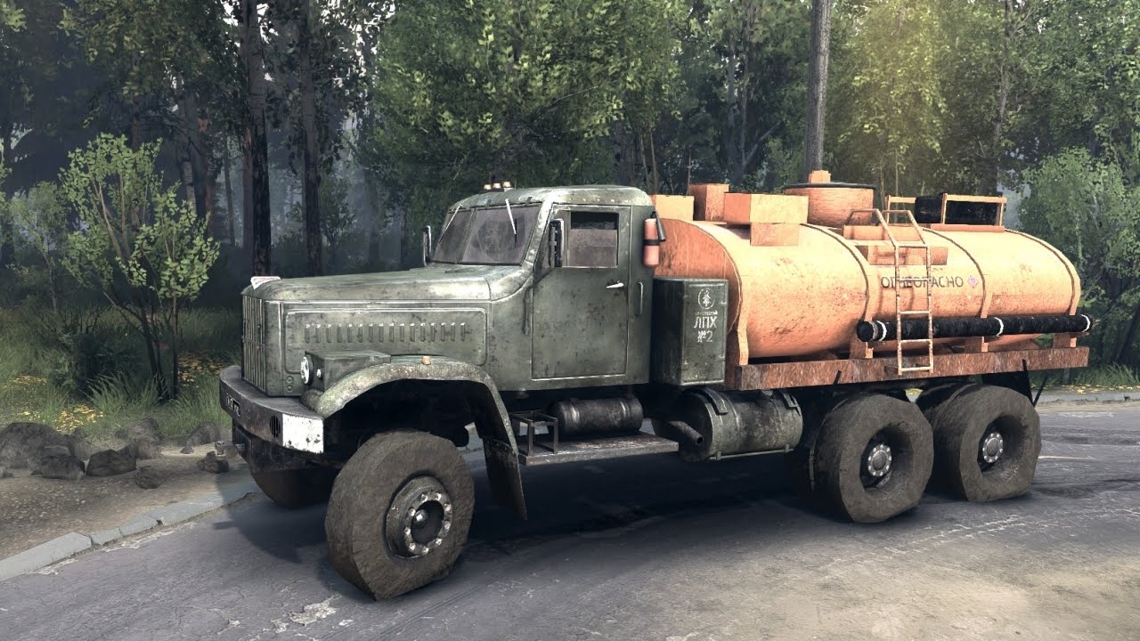 SPINTIRES 2014 - The Hill Map - C 255 Tanker Truck Driving to the Fuel Station