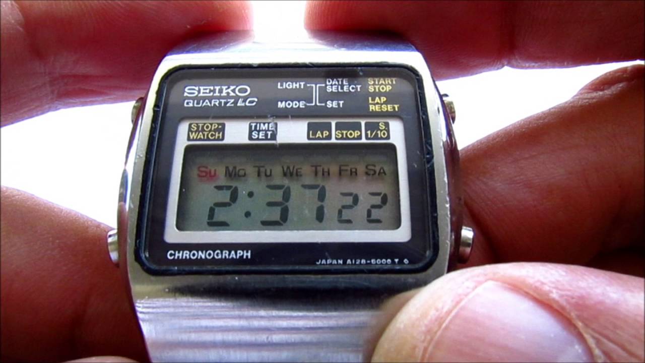 Seiko A128-5000 A-Series Vintage Digital Watch - YouTube