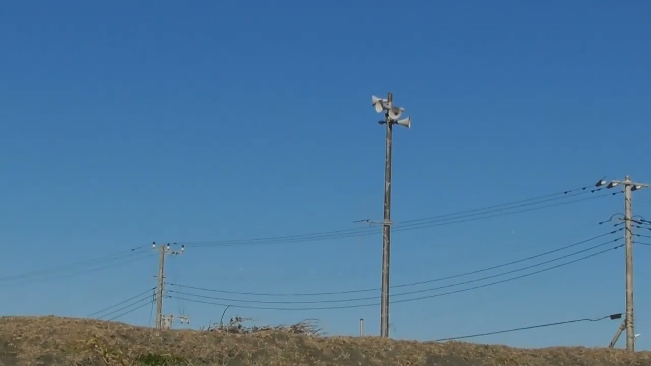 防災行政無線チャイム　千葉県匝瑳市野栄地区12時「浜辺の歌」