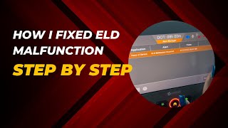How I Fixed my Omnitracs ELD Malfunction - basically wait until the next day…