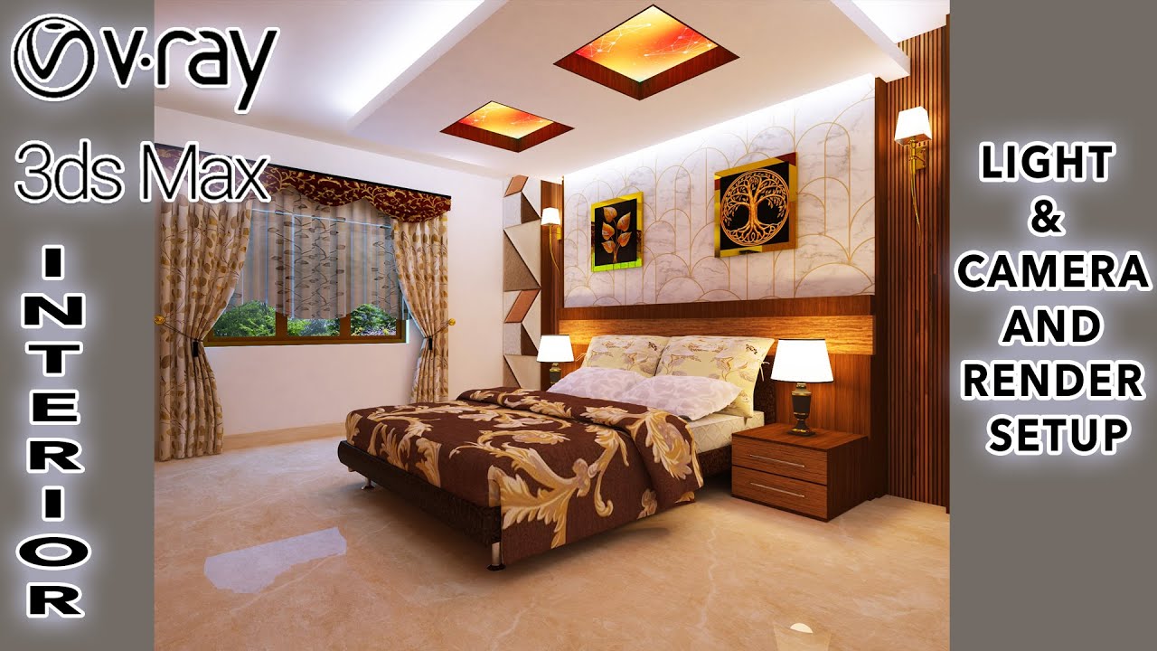 3Ds Max Vray Interior Lighting And Camera And Render Setup - YouTube