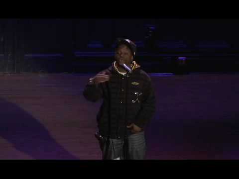 Anthony "Young X" Jones at the 2008 Urban Word NYC Teen Poetry Slam Finals