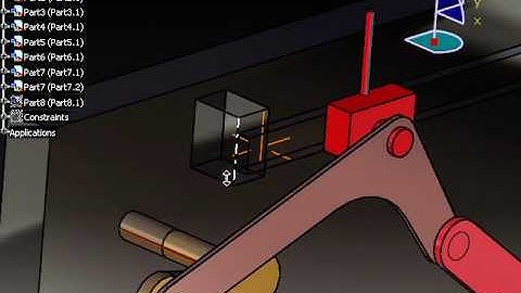 CATIA DMU Kinematics - Simetric movement system