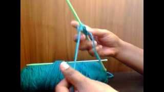 Casting on with one knitting needle at random