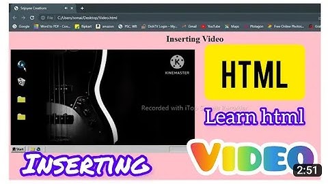How To Upload Video in HTML | Insert video in HTML using Notepad