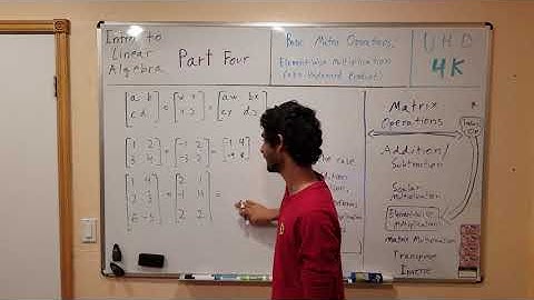 Intro to Linear Algebra Part 4: Hadamard Product