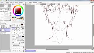 Paint tool sai/ Complete Face tutorial. Part 1/2
