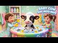 BABY COW SAY MOO MOO Cute Farm Animal Song For Kids Toddlers 