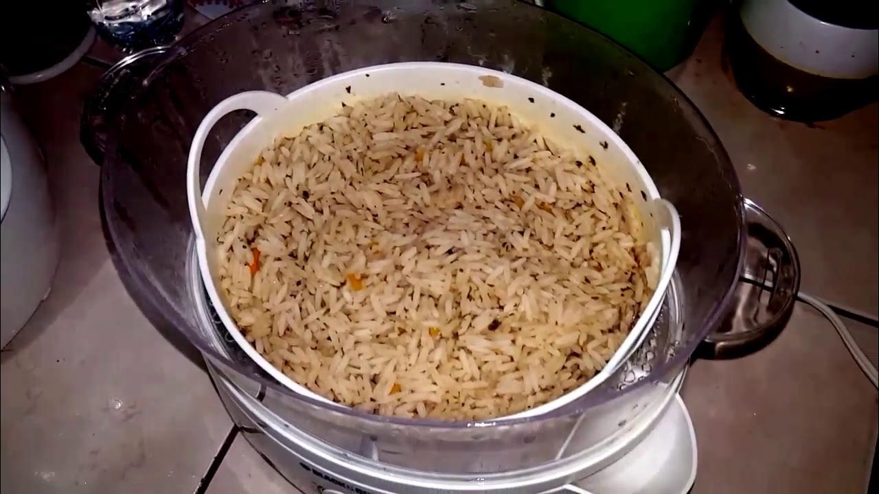 How to make seasoned rice in Black and Decker Steamer YouTube
