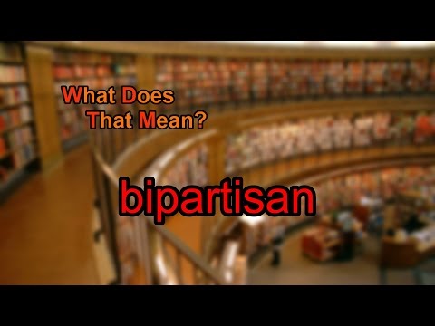 What does bipartisan mean?