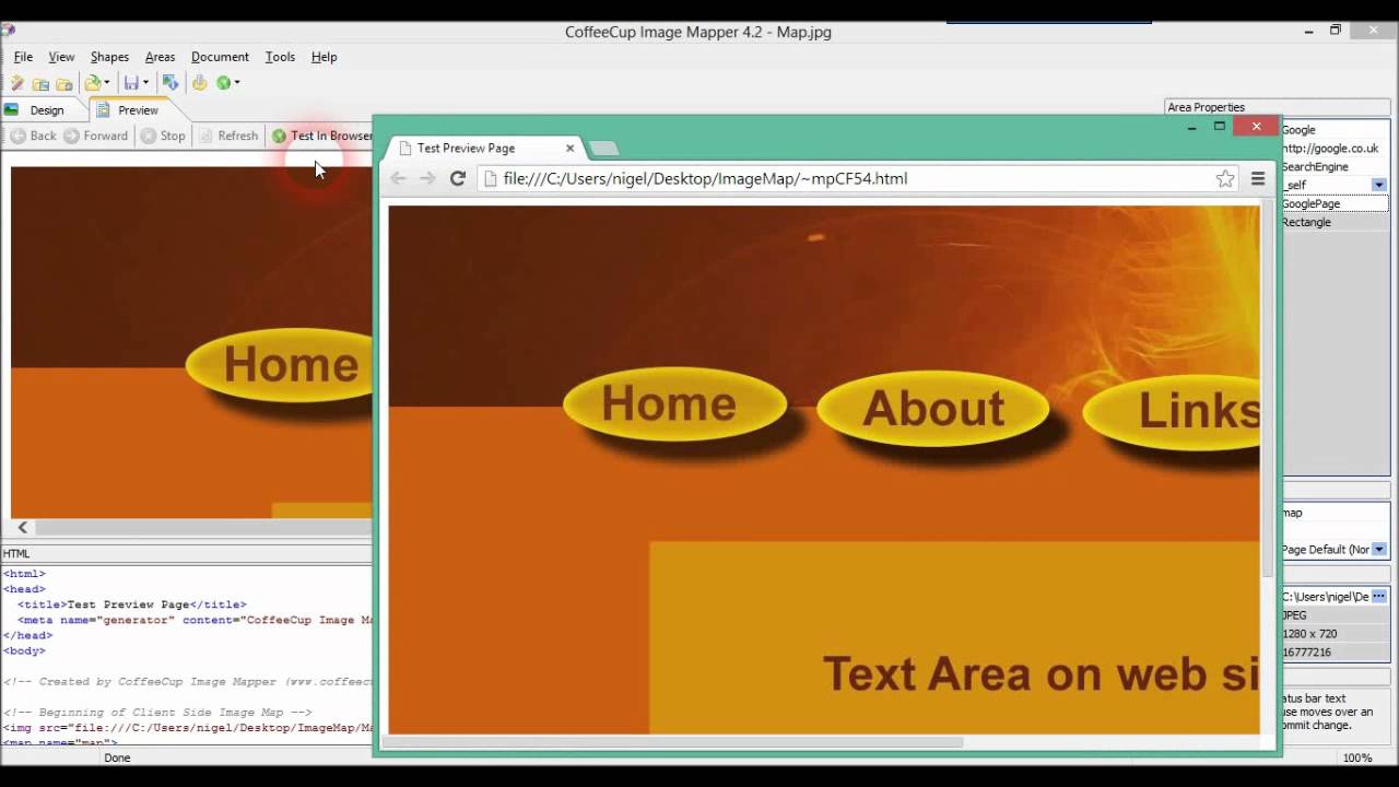 The Basics of CoffeeCup's Image Mapper