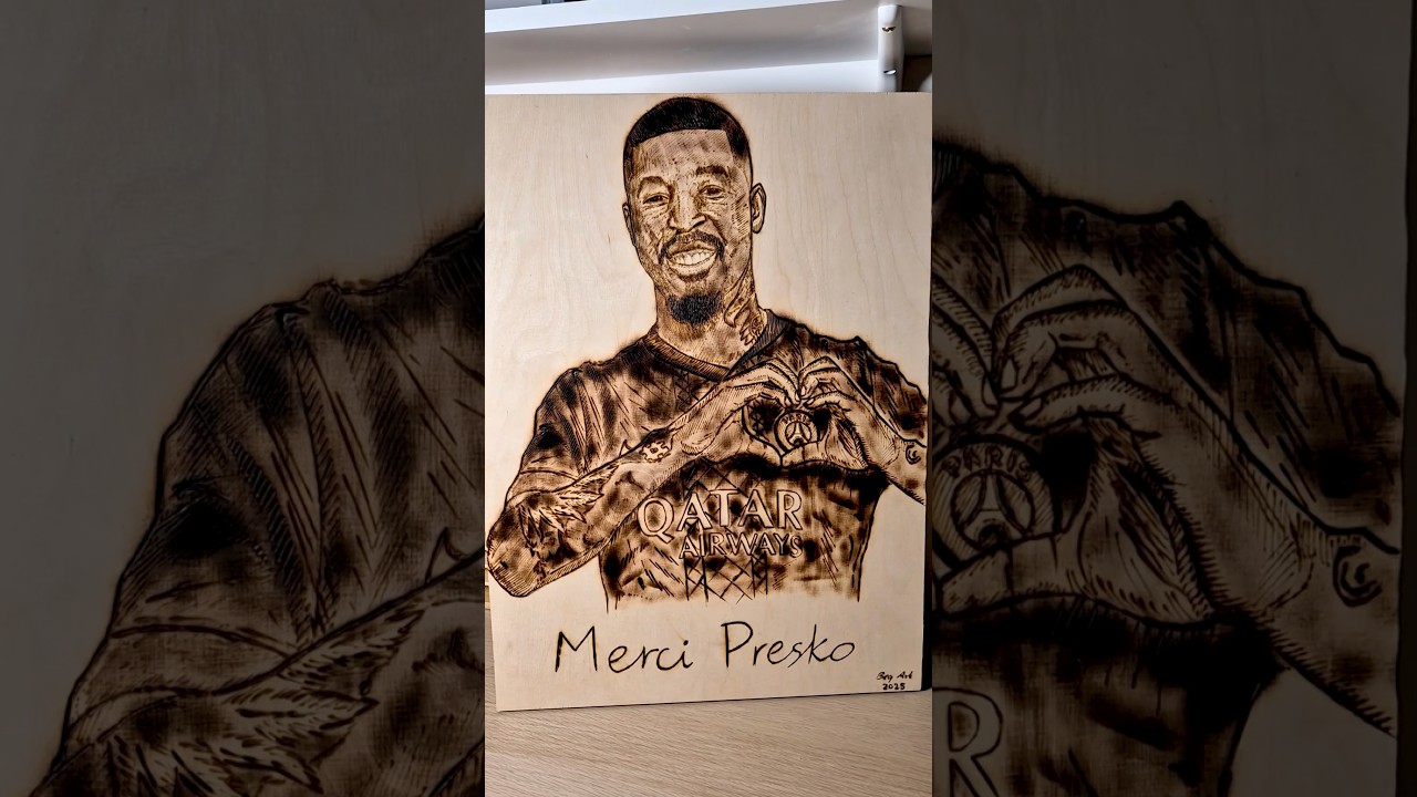 Etched in wood, etched in our hearts. ❤️💙 ​⁠@BeqArt 🎨