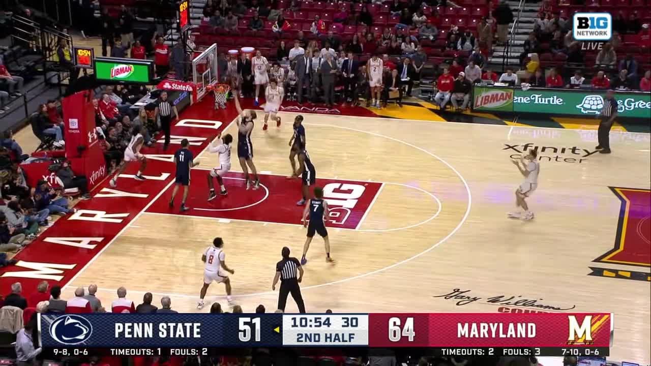 Andre Mills COAST-TO-COAST For Two vs. Penn State | Maryland Basketball