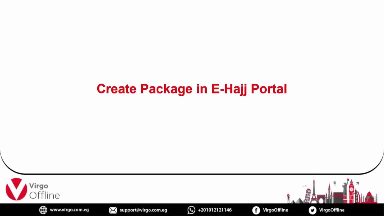 Create Package in E Hajj Portal