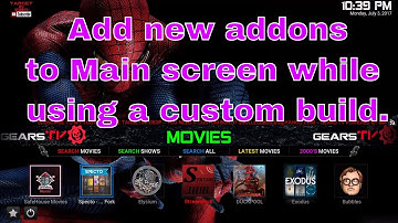 How to move newly installed addons to your main screen. Kodi 17.3