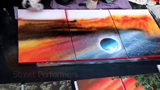 Spray Paint Artist - Street Artwork - Street Performers
