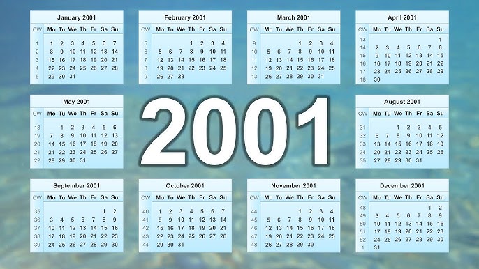 Calendar 2001 - YouTube calendar-2001-youtube