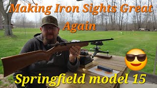 New Vintage Springfield J Stevens Model 15 Making Iron Sights Great Again