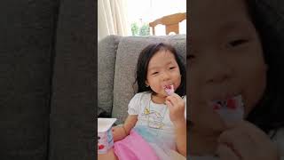 Suzanne learn from YouTube eat yogurt without spoon