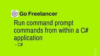 run command prompt commands from within a C# application
