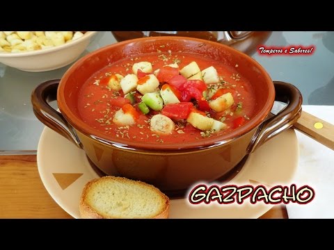 Video: Gazpacho De Sopa Fría Con Gambas