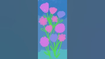 💐 ✏️ Digital abstract drawing flowers | Adobe fresco  #timelapsedrawing