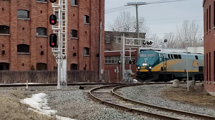 TRAINS Via Rail LRC Crossing St. Ambroise Street and Lachine Canal