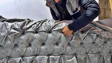 Upholstery Process Super Satisfying Back Tufted Sofa are Made