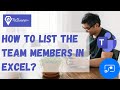 How to list your team members in an excel file using power automation?