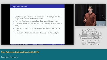 2024 EuroLLVM - Sign Extension Optimizations inside LLVM