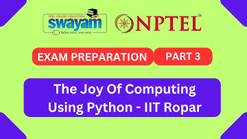 The Joy Of Computing Using Python || Exam Preparation Part 3 || NPTEL Quiz Assignment answers 2023
