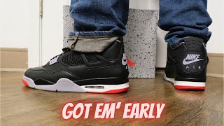 EARLY LOOK AIR JORDAN 4 BRED REIMAGINED ON FEET REVIEW