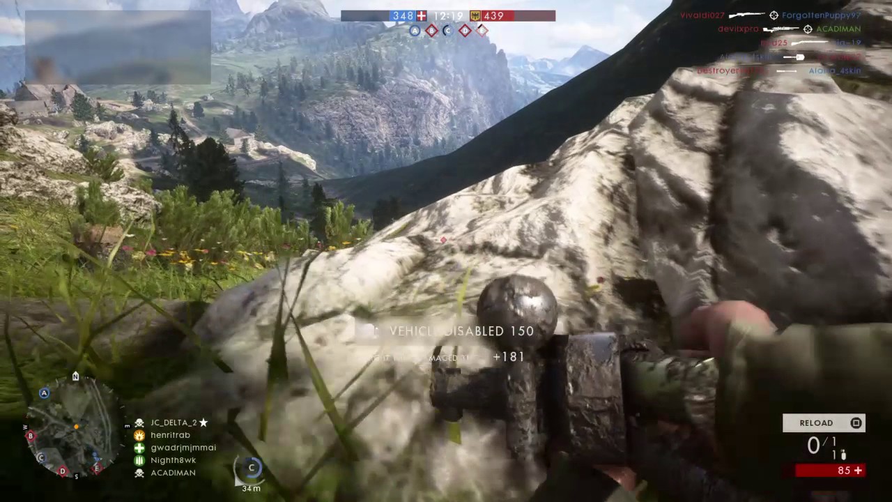 BF1 - How to destroy a tank by yourself