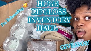 HUGE Rebrand Lip Gloss Inventory Haul *Must Watch* + Giveaway l Start that Business @amaniabisola416