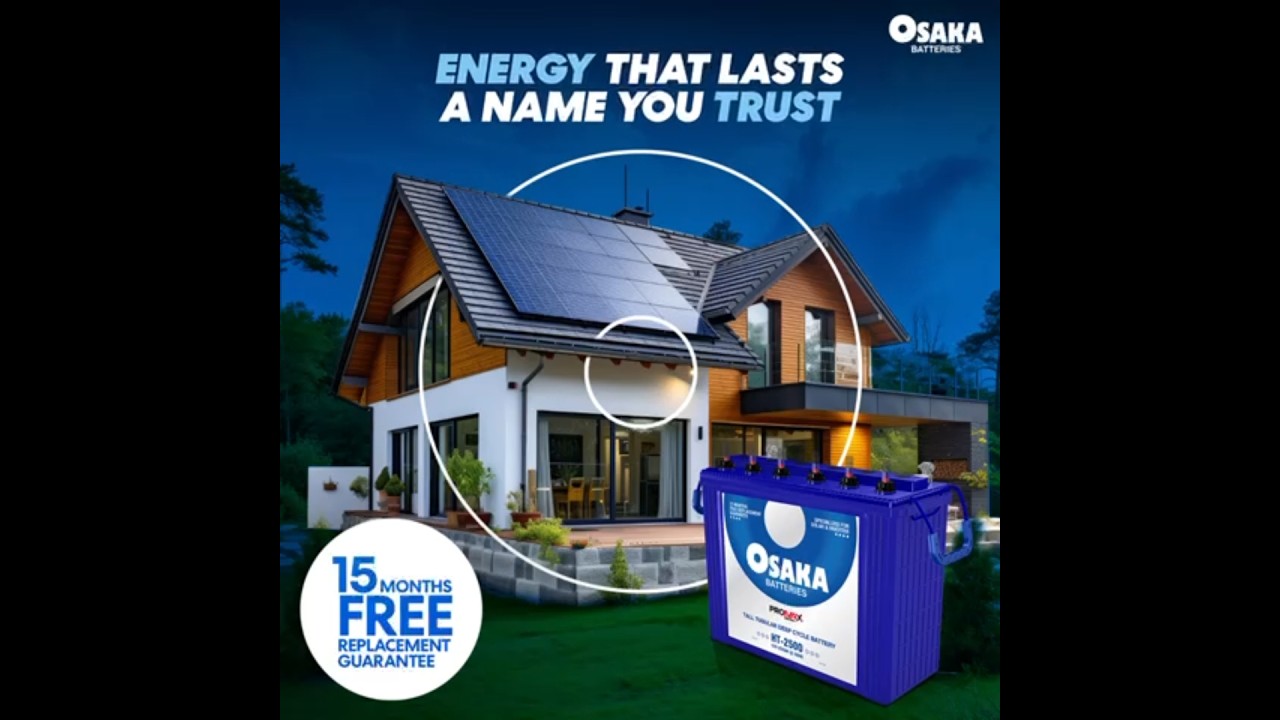 Power You Can Trust | Osaka Batteries with 15 Months Free Replacement Guarantee