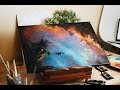 Cosmic Cloud Painting Video + Arteza Acrylic Paint Review | MarsupialPudding
