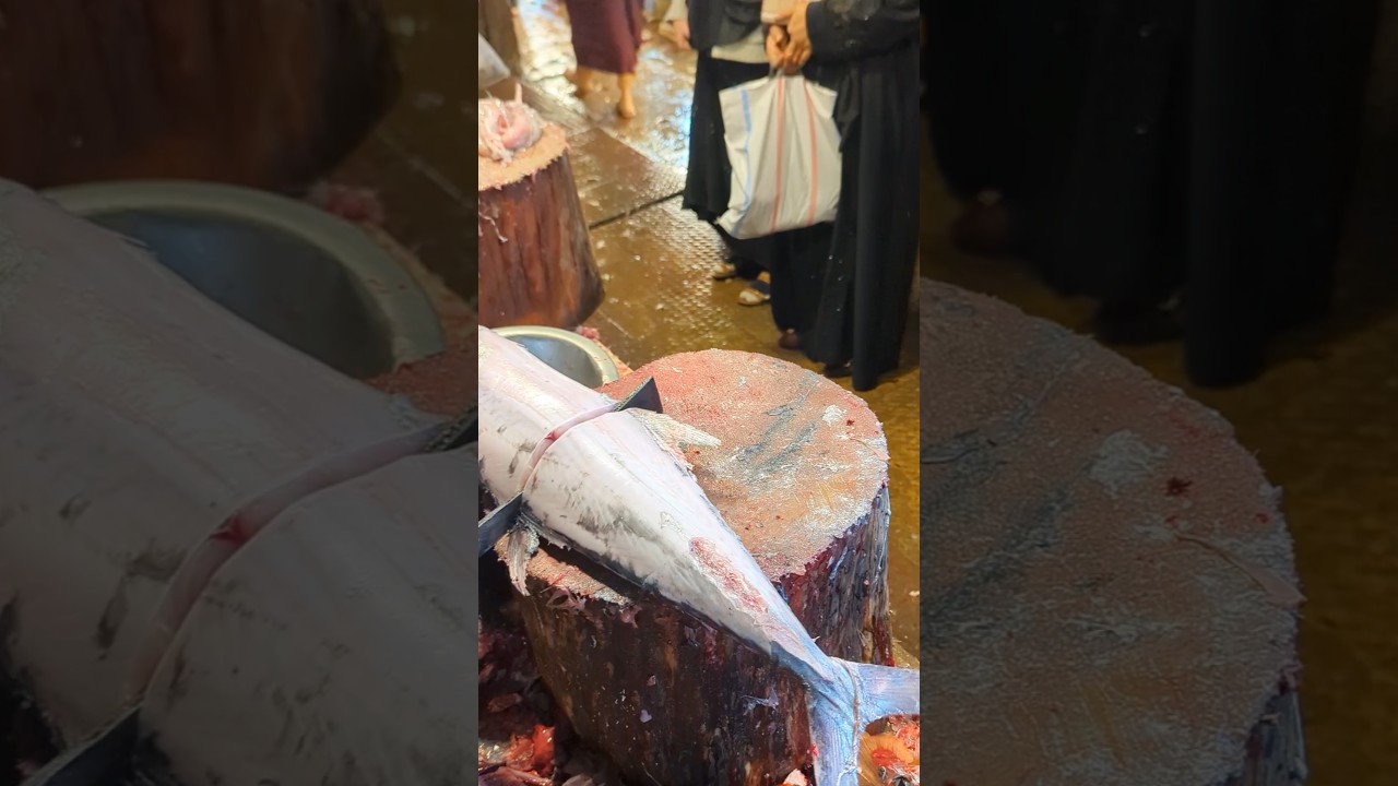 Big Rawas Fish Cutting In Bangladesh Fish Market | Fast Fish Cutting Skills