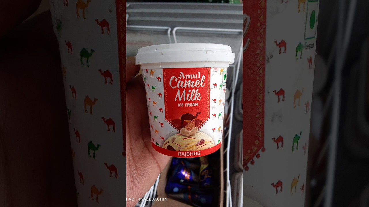 Camel 🐪 milk healthy now with TasteofIndia Amul Rajbhog icecream camelmilk ₹50 