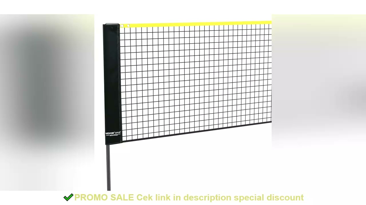 SucceBuy 20FT Badminton Net Height Adjustable Volleyball Net Wide Foldable Pickleball Net Portable T