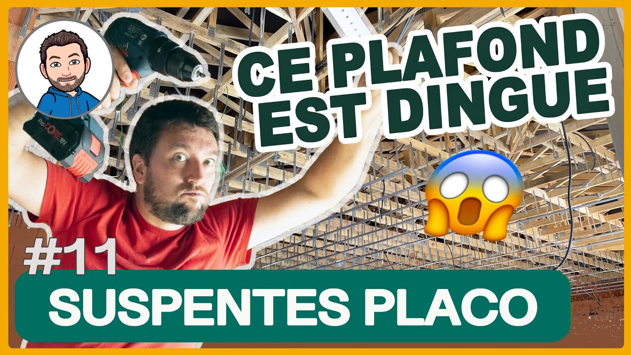 Mais pourquoi j'ai fixé 1600 SUSPENTES au PLAFOND?? 🤯  TUTO pose des suspentes