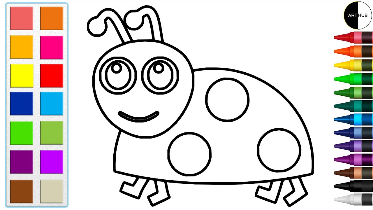 How To Draw Lady Bug Coloring Pages Drawings Step by Step Lady Bird