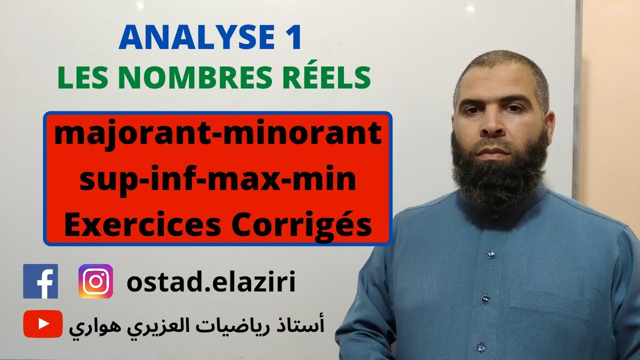 majorant-minorant-sup-inf-max-min: Exercices Corrigés
